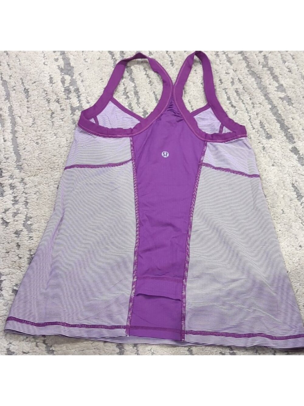 Lululemon Run Zoom Tank singlet potion purple wee stripe - Picture 8 of 9